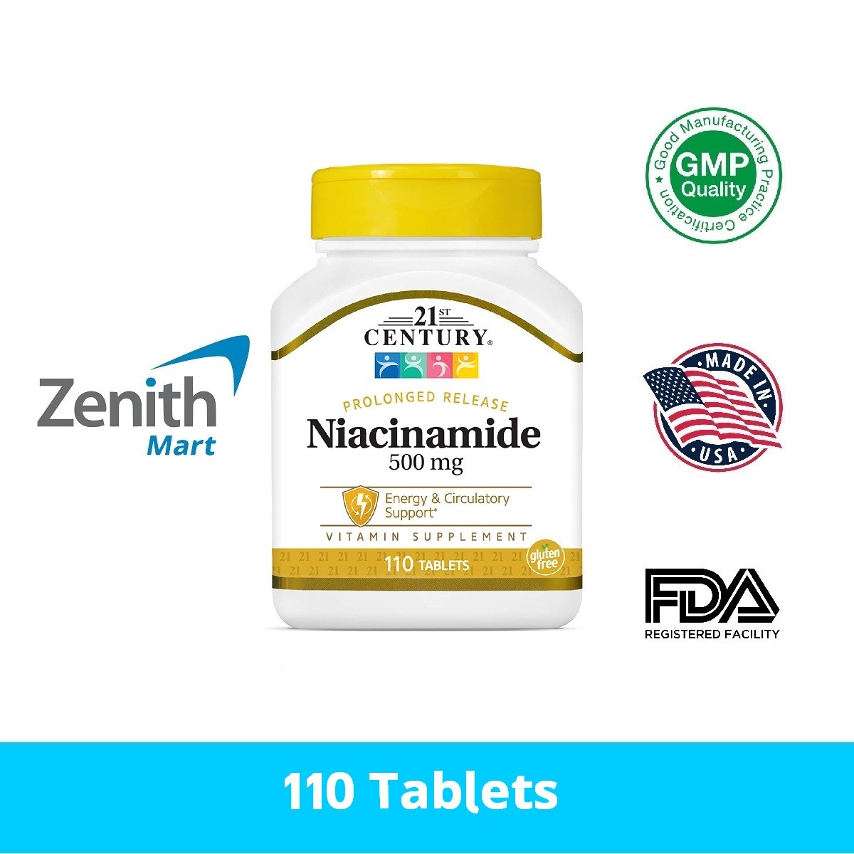 21st Century Niacinamide 500mg 110 Tablets